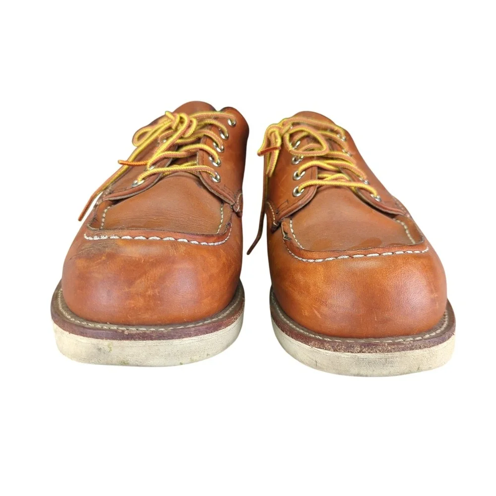 Red Wing Shoes Moc‎ Toe Oxfords 8092 Mens 11 D Work Leather Brown USA Casual Low
